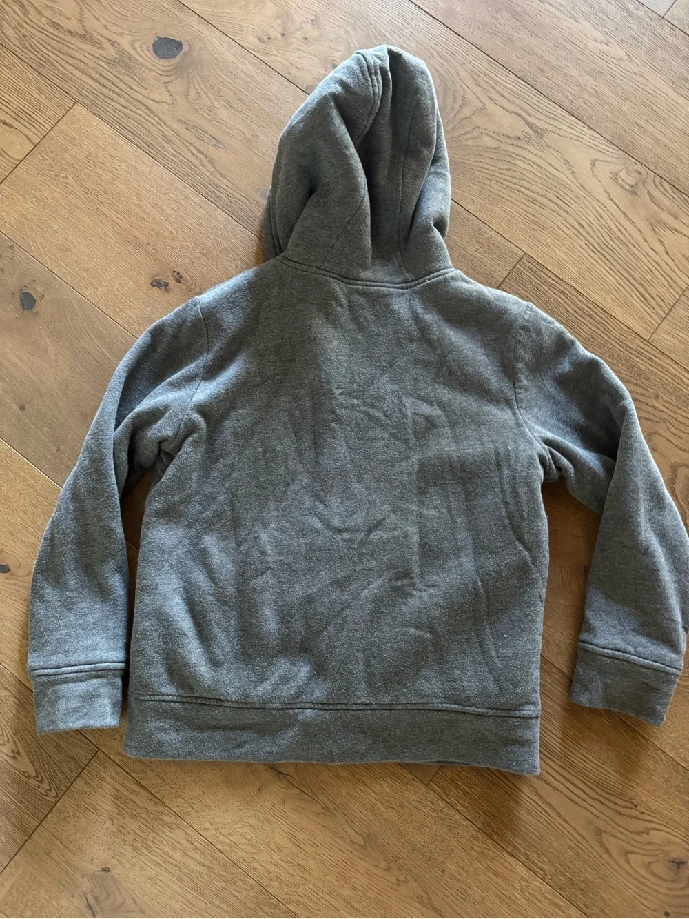 Gray Sherpa-Lined Hooded Jacket